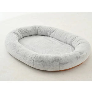 Oversized Light Gray Human-Dog Bed