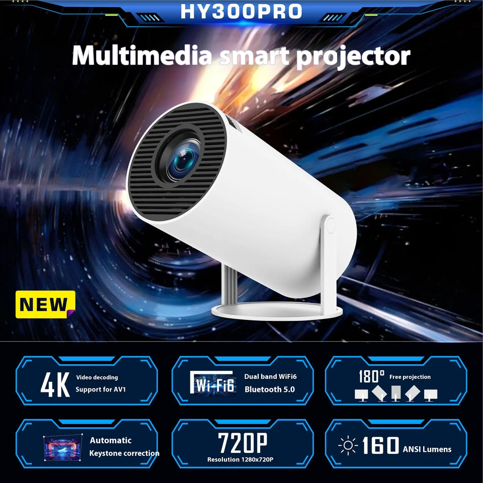 HY300 Pro Projector Home Theater Entertainment Portable Small Projector