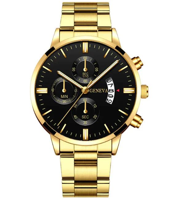 Men's Classic Triple Dial Quartz Watch