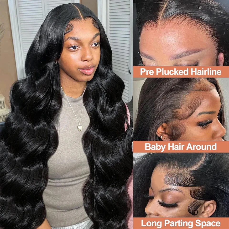 Glueless Wigs Ready To Wear Body Wave Closure Wig 13x4 4x4 HD Lace Wig Pre Plucked Hairline Pre Cut Human Hair Wigs Without Glue