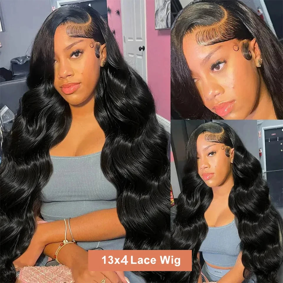 Glueless Wigs Ready To Wear Body Wave Closure Wig 13x4 4x4 HD Lace Wig Pre Plucked Hairline Pre Cut Human Hair Wigs Without Glue