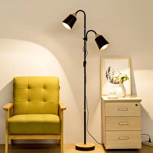 Double Head Floor Lamp Living Room Bedroom Bedside