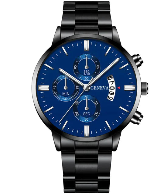 Men's Classic Triple Dial Quartz Watch