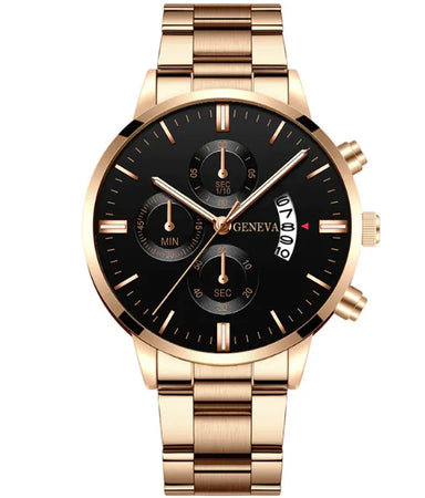 Men's Classic Triple Dial Quartz Watch