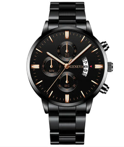 Men's Classic Triple Dial Quartz Watch